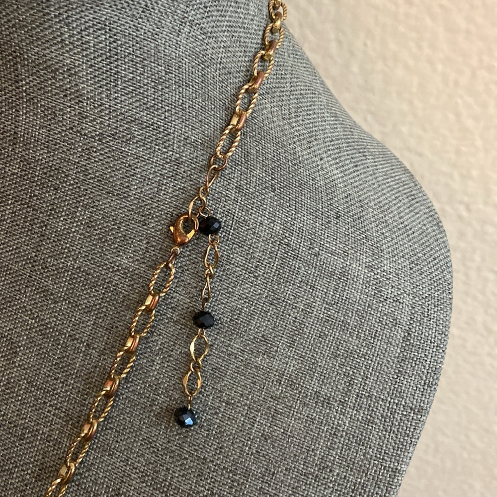 Vintage 80s Long Faceted Glass Beaded Necklace - Picture 4 of 4